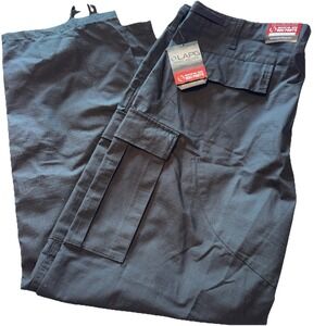 NWT LAPG BTP9001 Men's LA Police Gear Core Cargo Ripstop Black Pants 44x32